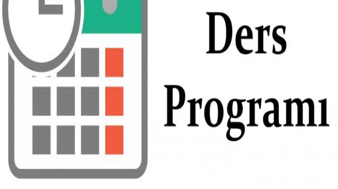 Tüm sınıfların ders programları belirlenmiştir.